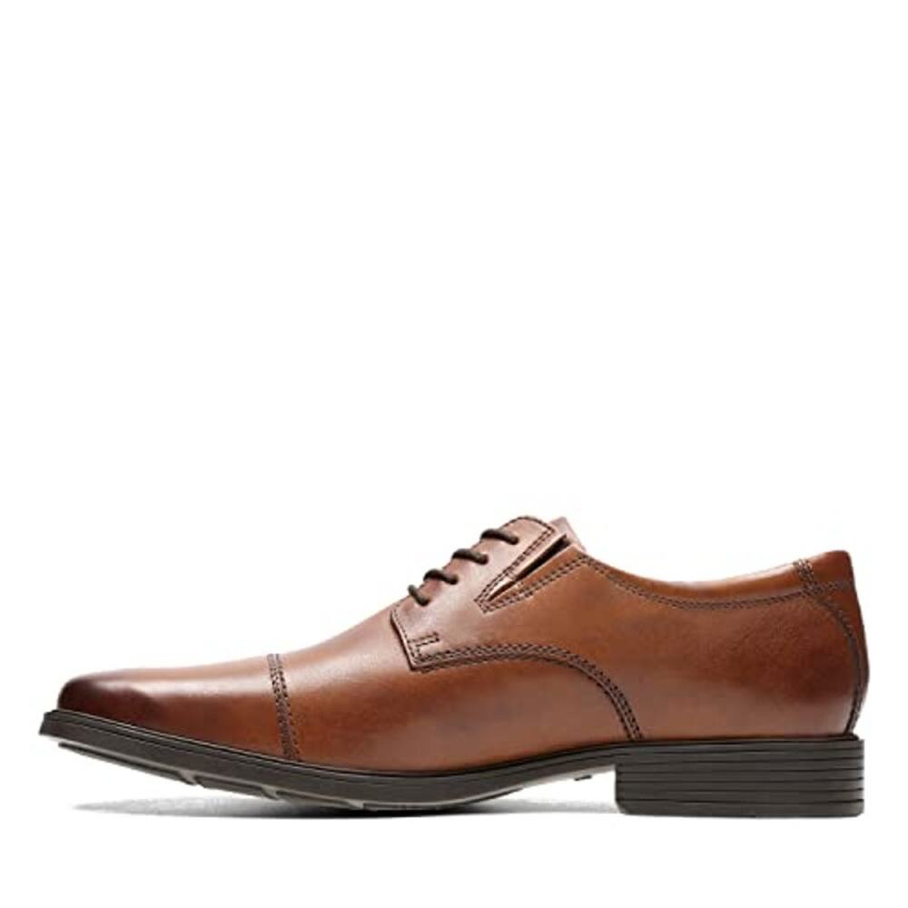 NWT Clarks Men's Tilden Cap Oxford Shoe Dark Tan Leather 11 M